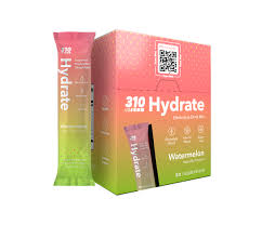 310 Hydrate Watermelon Electrolytes Powder Packets - No Sugar Hydration Packets with Key Vitamins & Minerals - Keto Friendly - Tasty Sugar Free Electrolyte Drink - 30 Single Servings