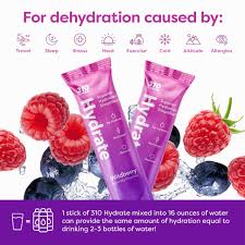 310 Hydrate Wildberry Electrolytes Powder Packets - No Sugar Hydration Packets with Key Vitamins & Minerals - Keto Friendly - Tasty Sugar Free Electrolyte Drink - 30 Single Servings