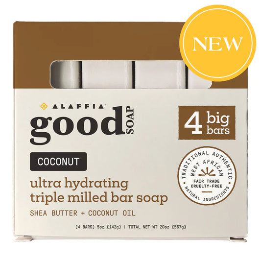 Alaffia Good Soap Bar Soap Multipack Coconut