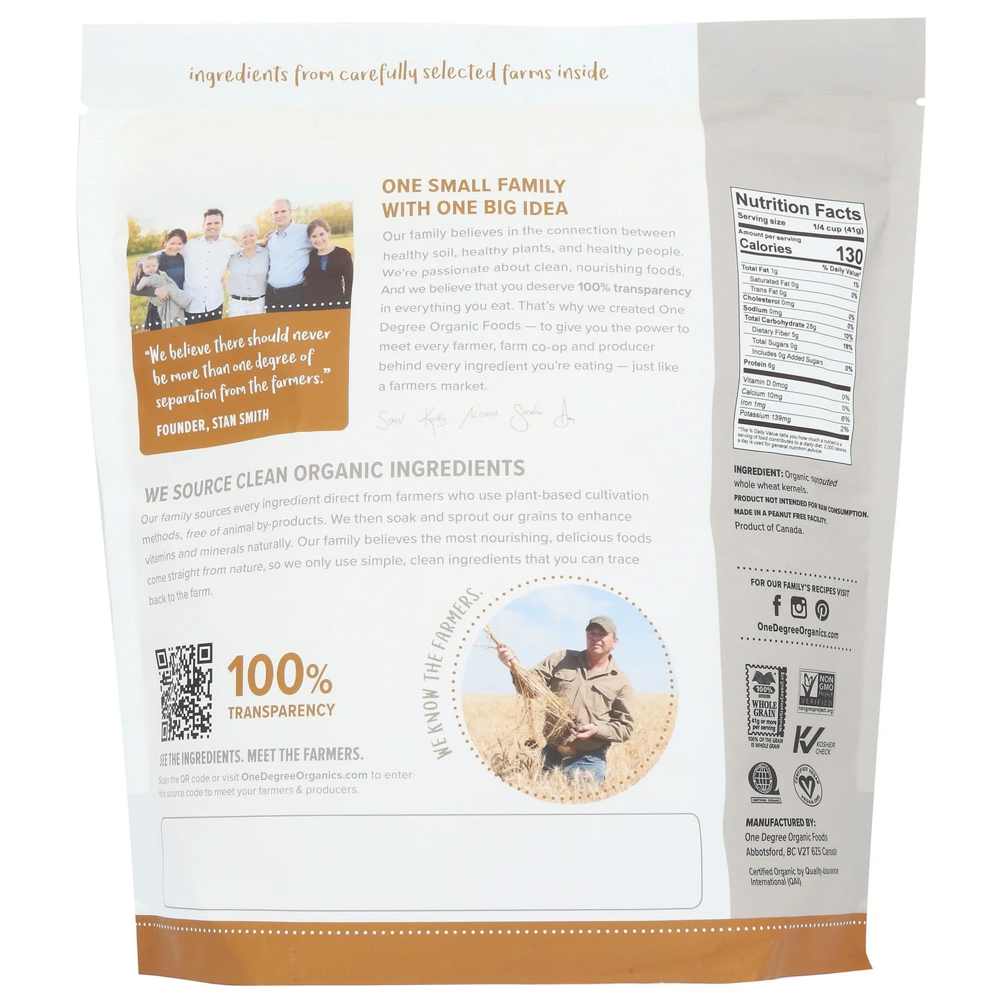 Oner Degree Organic Sprouted Whole Wheat Flour