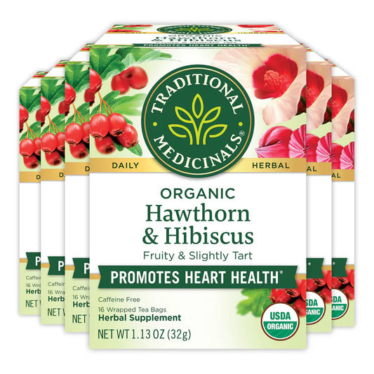Traditional Medicinals Hawthorn & Hibiscus Tea