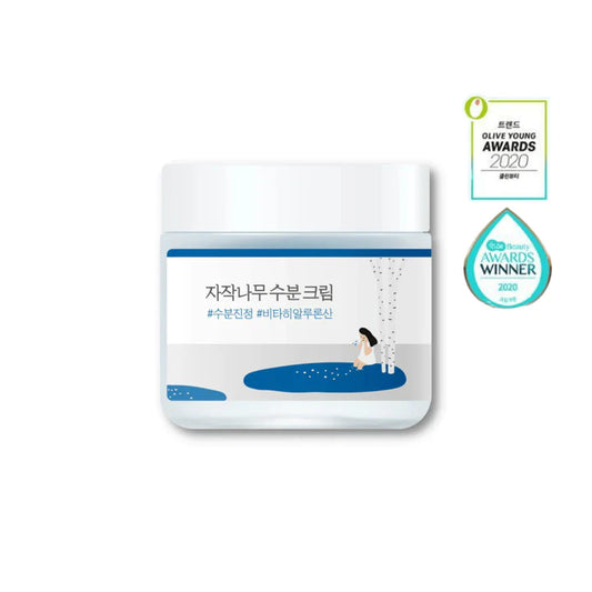 ROUND LAB Birch Juice Moisturizing Cream 2.7 Fl Oz, 48-Hour Deep Hydrating Face Moisturizer with Birch Sap & Vita Hyaluronic Acid for Acne-Prone Skin