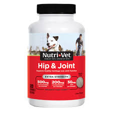 Nutri-Vet Extra Strength Hip & Joint Supplement for Dogs | Formulated with Glucosamin & Chondroitin | 120 Chewable Tablets
