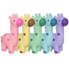 Multipet Minipet Latex Giraffe 5" Dog Toy with Squeaker (Assorted Color, 1 Pack)