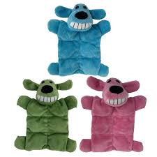 Multipet Loofa Squeaker Mat 6" Dog Toy (3 Pack)