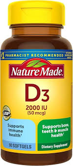Nature Made Vitamin D3, 90 Softgels, Vitamin D 2000 IU (50 mcg)