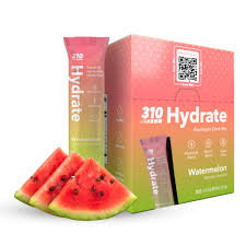 310 Hydrate Watermelon Electrolytes Powder Packets - No Sugar Hydration Packets with Key Vitamins & Minerals - Keto Friendly - Tasty Sugar Free Electrolyte Drink - 30 Single Servings