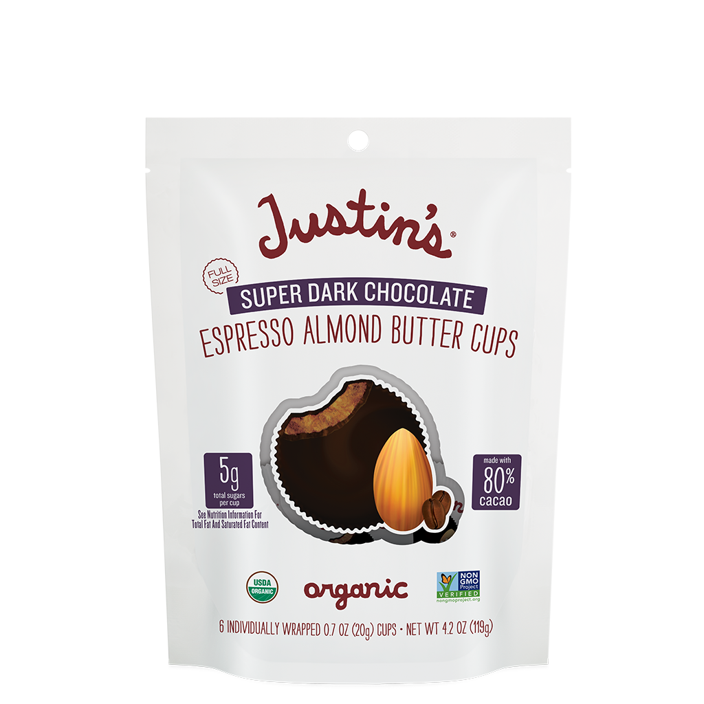 JUSTIN'S® Super Dark Chocolate Espresso Almond Butter Cups